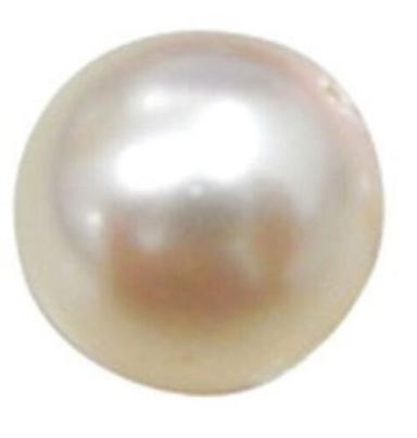 White 6 X 8 Mm Natural Polished Finish Freshwater Round Shiny Pearl Beads