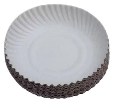 6 Inch, Plain Round White Disposable Paper Plate For Party And Event Size: 6Inch