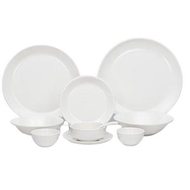 White Glossy Finish And Unbreakable Plain Round Porcelain Ceramic Crockery Set 
