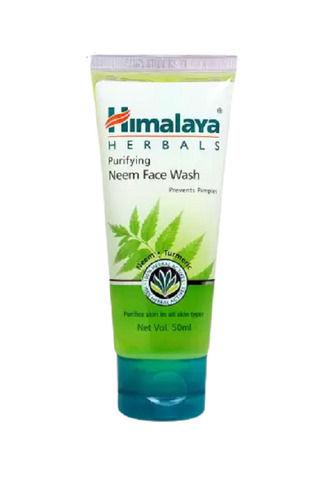 Himalaya Purifying Neem Face Wash, Pack Of 50Ml, In Plastic Tube Packaging  Color Code: Green