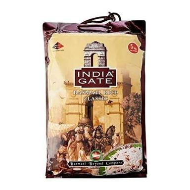 White Smooth Sweet Flavour Extra Long Grain India Gate Basmati Rice Classic 5Kg