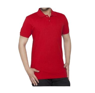 Mens Short Sleeves Solid Plain Cotton Straight Collared T Shirt Age Group: Adult
