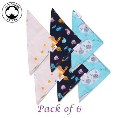 Metal Breathable And Super Soft Organic Cotton Baby Bandana Bib Sets