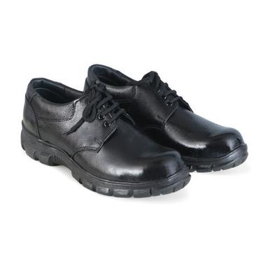 Industrial Black Pure Leather Safety Shoes