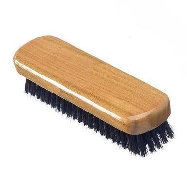 Brown Black Easily Carry Clean Solid Animal Hair And Wooden Shoe Polish Brush