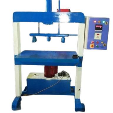 Blue Single Die Hydraulic Fully Automatic Dona Plate Thali Making Machine