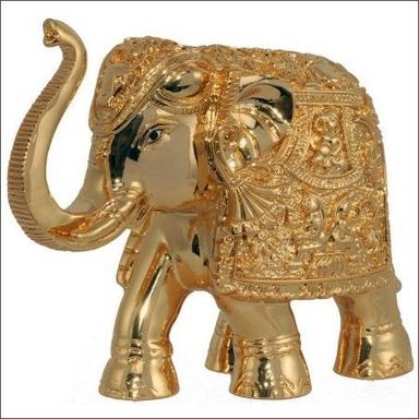 24 K सोने की सजावटी हाथी की मूर्तियां 