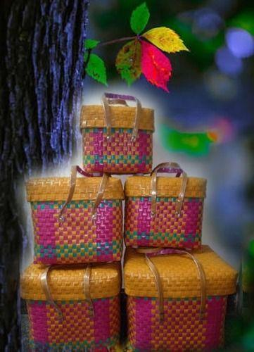 Multicolor Handmade Chettinad Basket Set