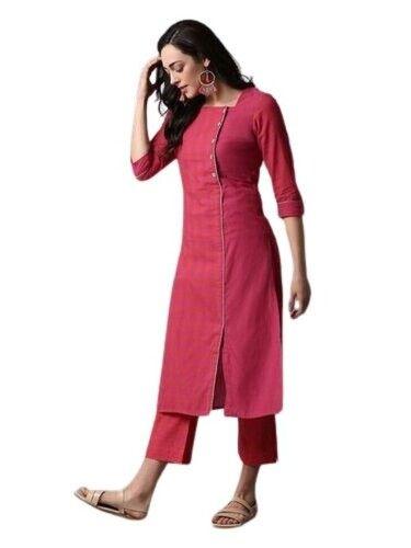 Comes In Various Colors Casual Wear Pure Cotton Ladies Kurti