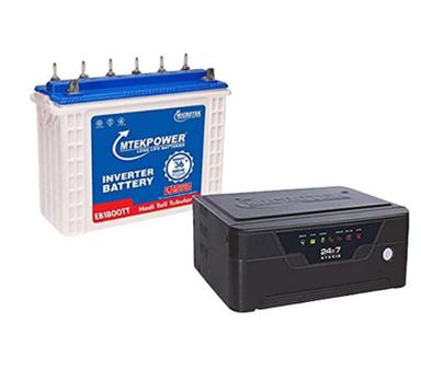 150 Ampere Hour Microtek Eb 1800 Tt + Hb 875 Tubular Inverter Battery