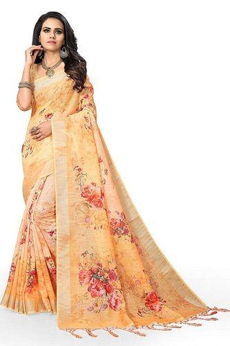 Multi Woman Floral Printed Casual Wear Soft Georgette Sarees