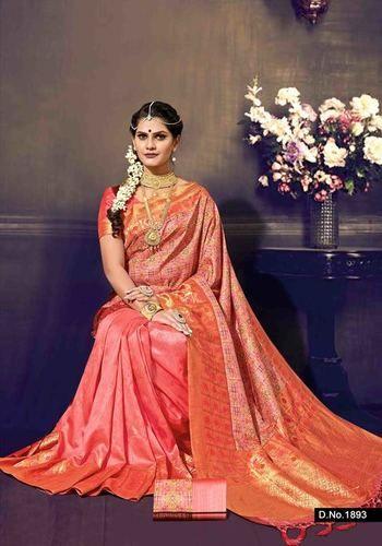 Peach Fashionable Kanchipuram Silk Saree