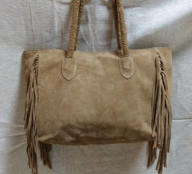 Suede Leather Tote Bag