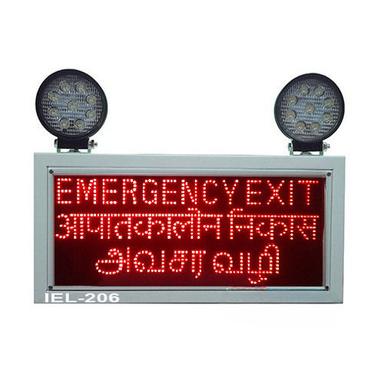 Emergency Exit Light 3 Language Display