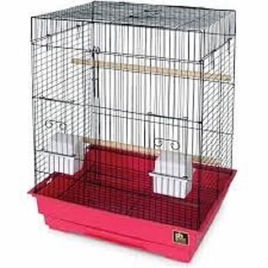Durable, Steel Wire White Powder Coat Beautiful White And Red Color Pet Cage For Pet Birds 