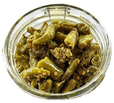 Spicy And Tasty Oil Preservative Green Chilli Pickle Shelf Life: 8 Months